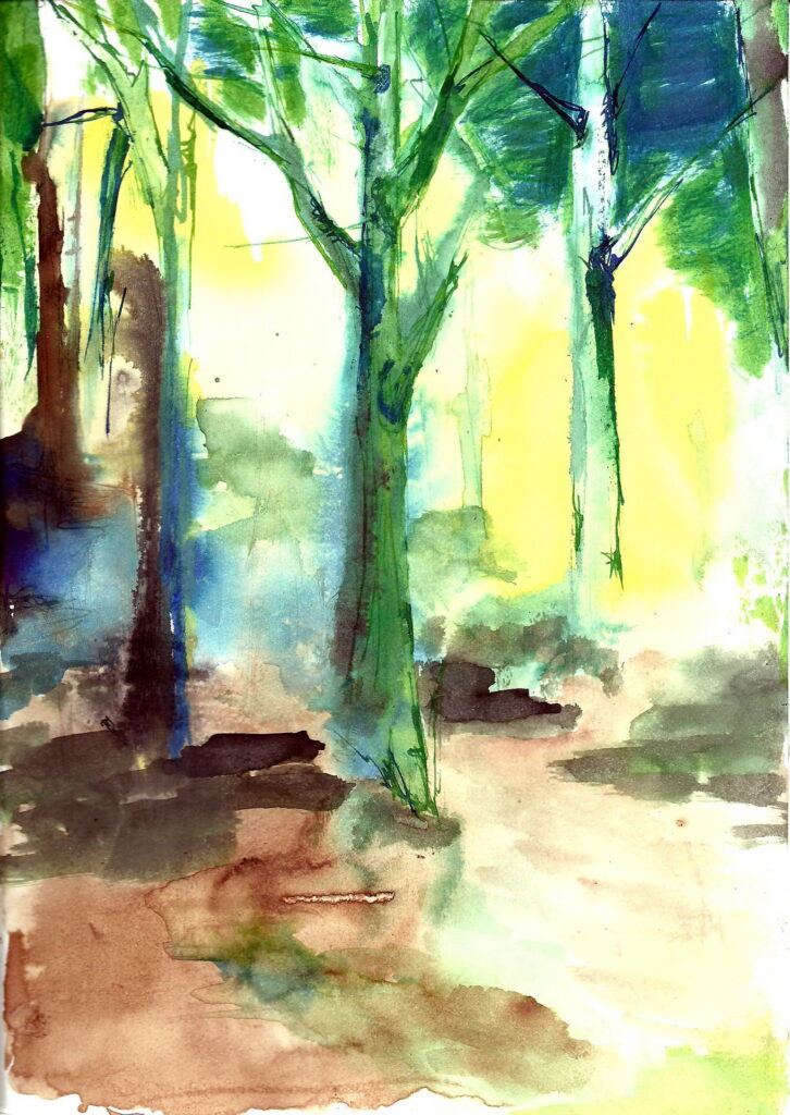 No darkness ink drawing by Joanna Migdał