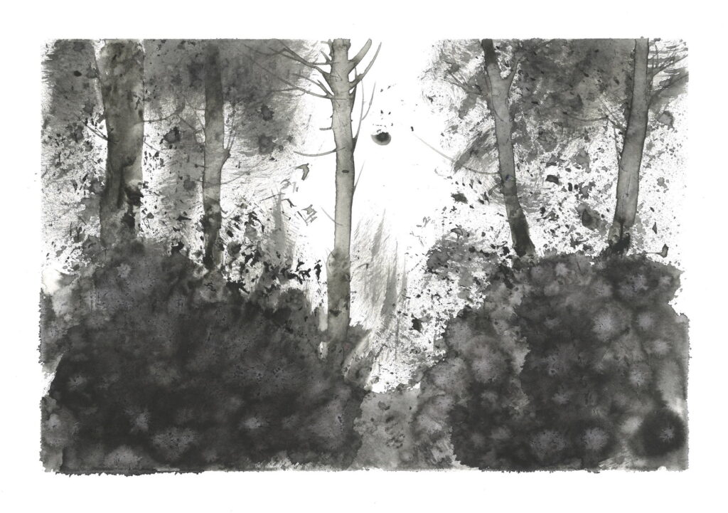 There are things in me ink drawing by Joanna Migdał