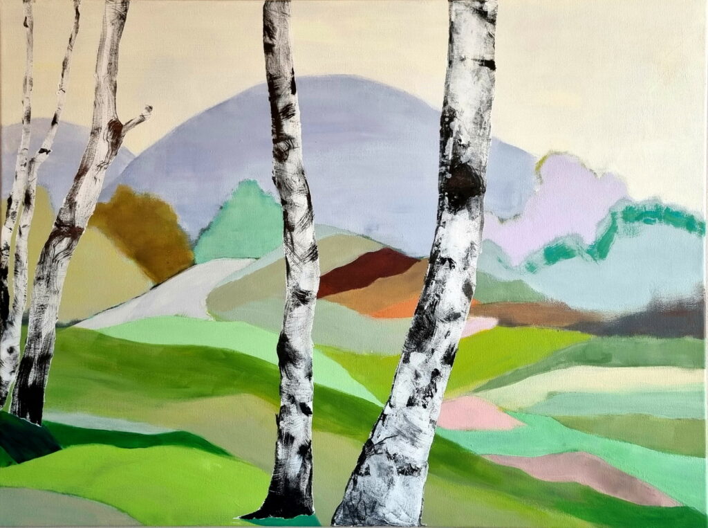 Clear Pebbles Of The Rain painting obraz by Joanna Migdał