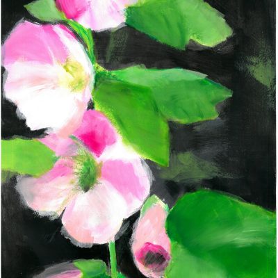 Malwy Mallow Flowers painting by Joanna Migdał